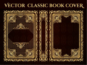 وکتور کادر و طلایی گلدار و نقاط طلایی